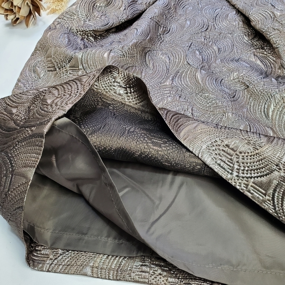 BANANA REPUBLIC Brown Iridescent Shift Dress 4 - Picture 8 of 14